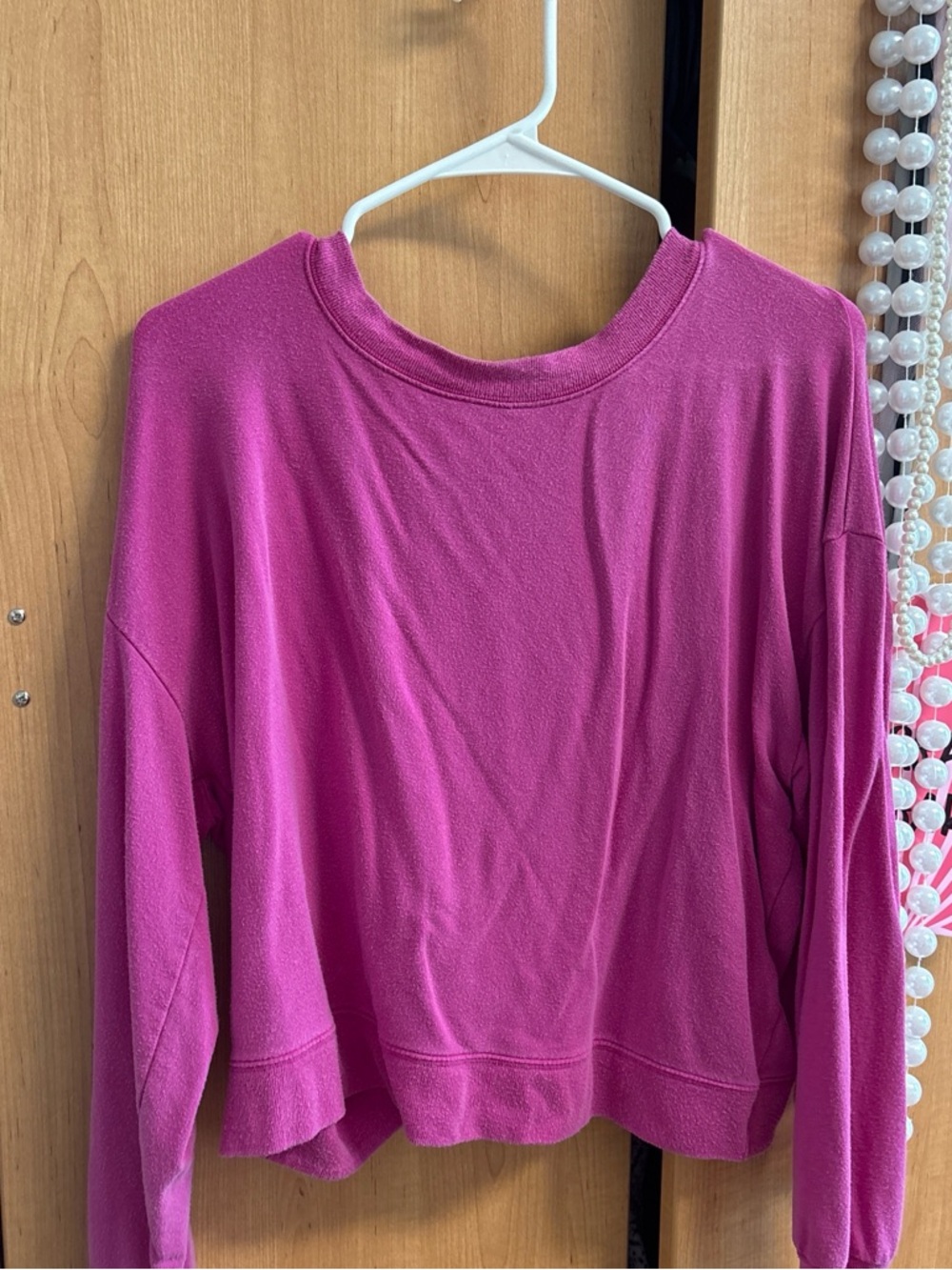 Athleta Magenta Crewneck Pullover Sweatshirt